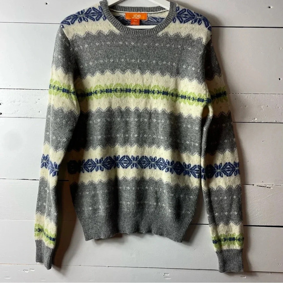 Joe Fresh Lambswool Fair Isle Sweater Size Small - Picture 1 of 6